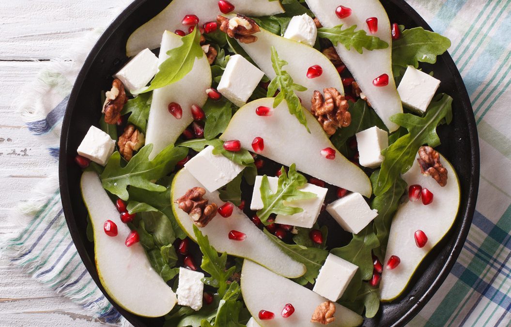 Pear Cranberry Salad with Fig Dressing