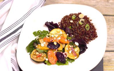 Roasted Vegetable Salad with Blood Orange/Aji Panca Sauce